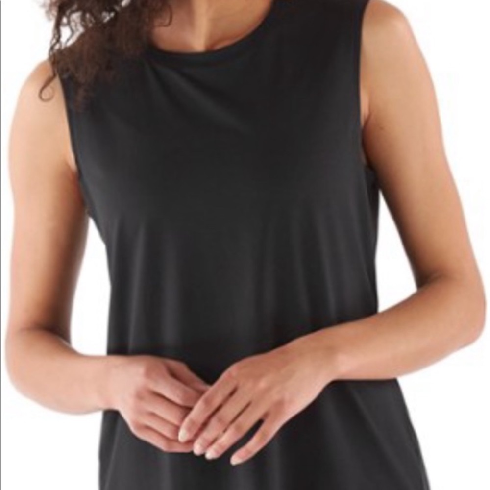 Athleta SunLover UPF 50+ Black Muscle Tank Large NWT - Picture 4 of 10